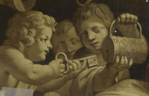 Jean Daret, détail de la voussure du grand escalier, Hôtel de Châteaurenard